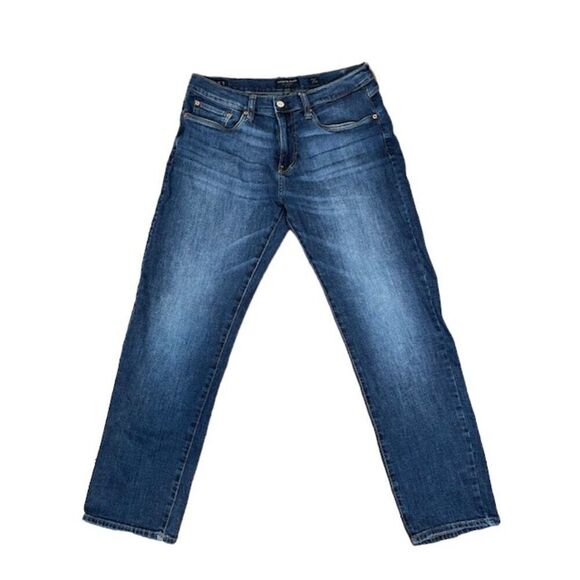 Lucky Brand Men's 221 Straight Jeans Darker wash faded thigh Size 34X32 - Picture 1 of 8